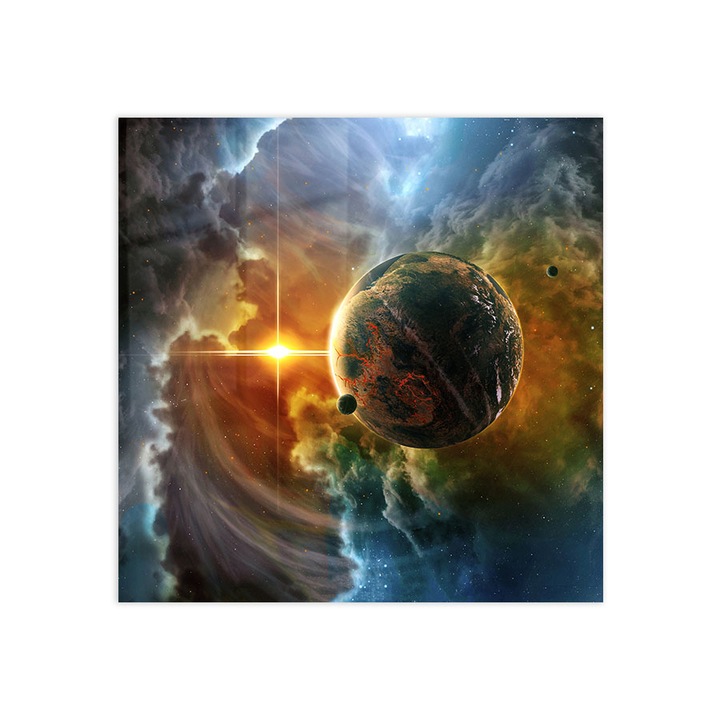 Panou Sticla Bucatarie, Planet, 60x60cm