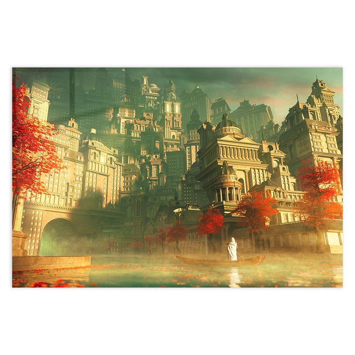 Стъклен панел за гръб на кухня, ARTHUB, The Great City, 60x80cm