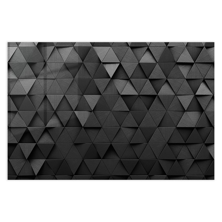 Panou Sticla Bucatarie, Triangular abstract background, 50x70cm