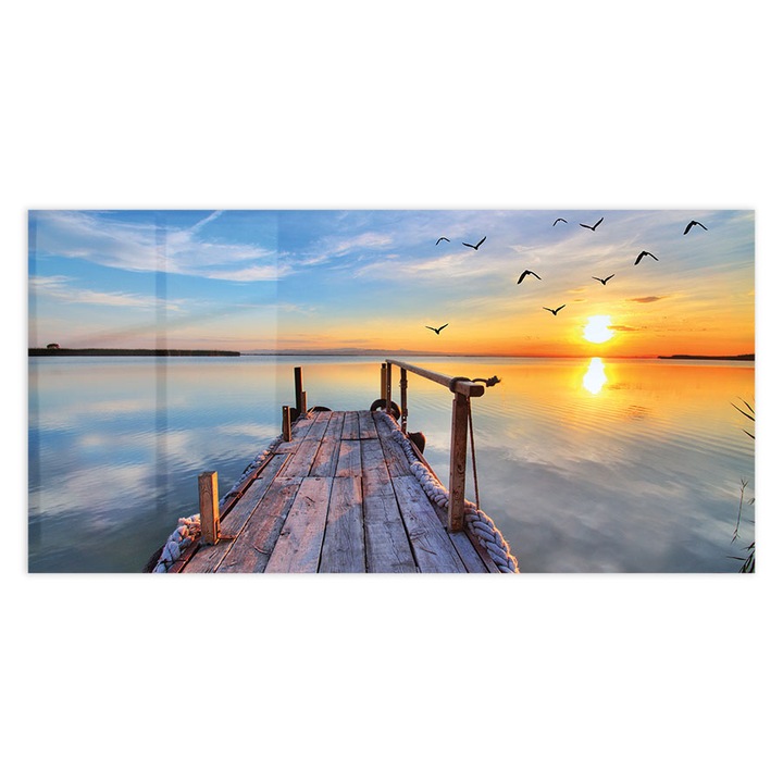 Стъклен панел за гръб на кухня, ARTHUB, warm sunset, 60x120cm