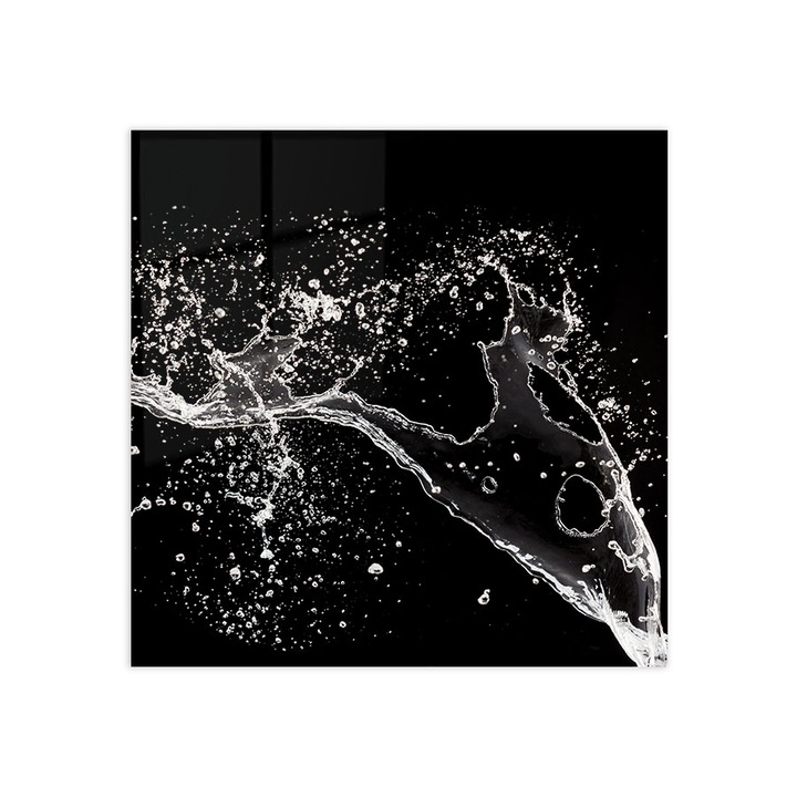 Стъклен панел за гръб на кухня, ARTHUB, Water splashes 2, 60x60cm