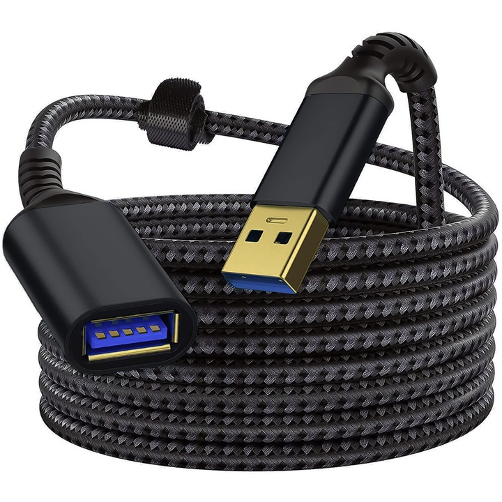 USB 3.1 Gen1 hosszabbító kábel 50 cm-es USB-dugasz-USB-aljzat 5 Gb/s Nylon fonat Reagle
