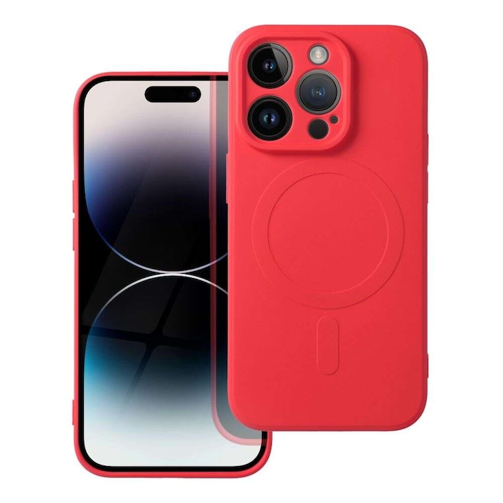 Кейс Съвместим с Apple iPhone 14 Pro iberry Silicone MSafe Red