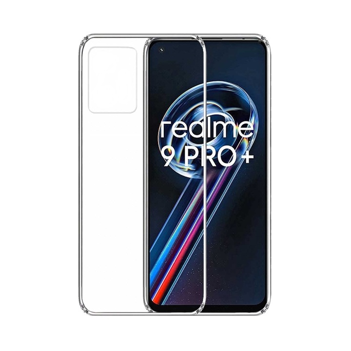 Кейс за телефон Realme 9 Pro+ Plus - прозрачен силиконов калъф