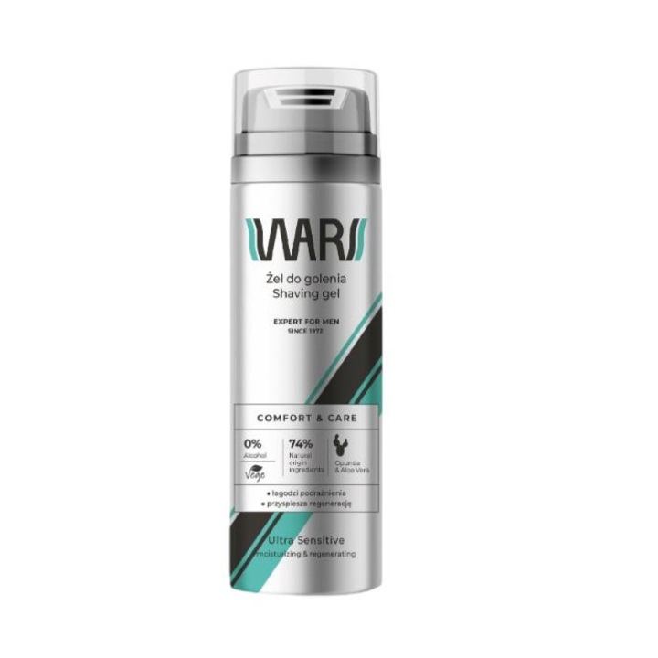 Wars borotvagél, Comfort & Care, Aloe Vera és Opuntia, 200 ml