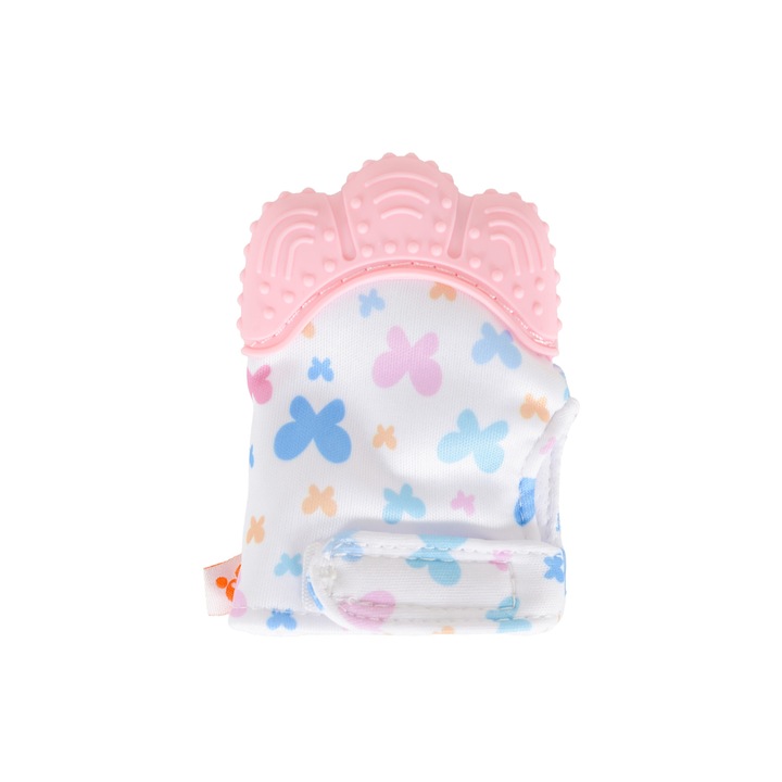 Чесалка за зъби Cangaroo Olive, пеперуди, 3 месеца +