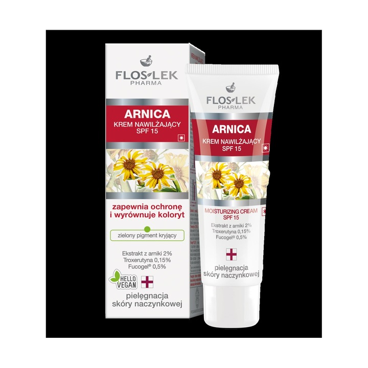 Arckrém, Flos-lek, SPF 15, Árnika, 50 ml
