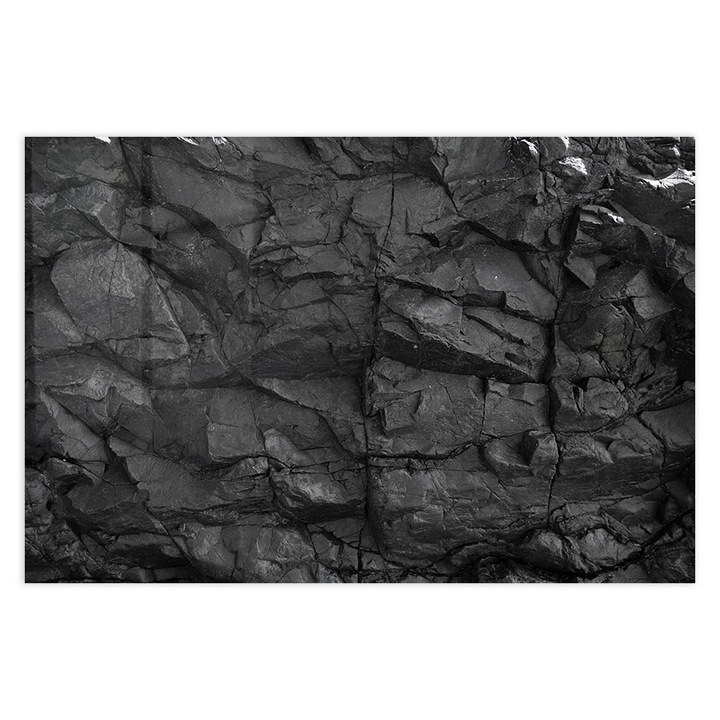 Panou Sticla Bucatarie, Black Rock, 70x100cm