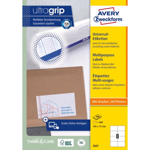 Etichete autoadezive Avery, 105x74 mm