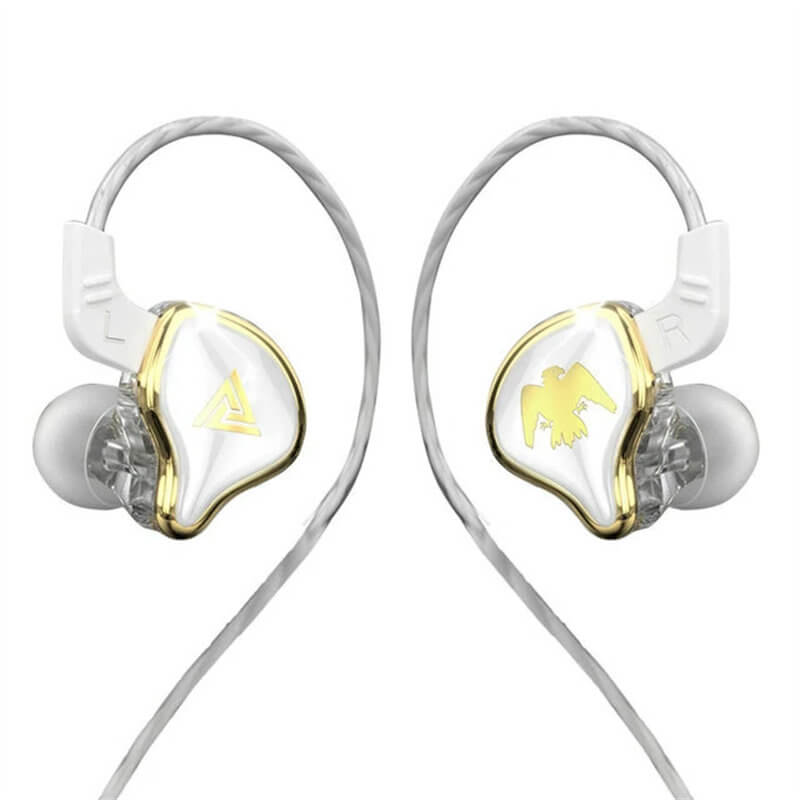 Casti QKZ AK6 Ares, 1DD Dinamic, HiFi, Anularea Zgomotului, HD Sound, microfon, Alb