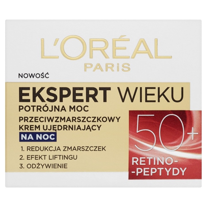 Éjszakai krém, L'oreal, Age Expert, 50+ év, 50 ml