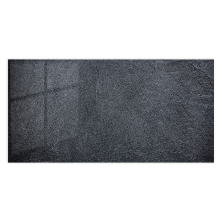Стъклен панел за гръб на кухня, ARTHUB, Dark Gray Texture, 60x150cm