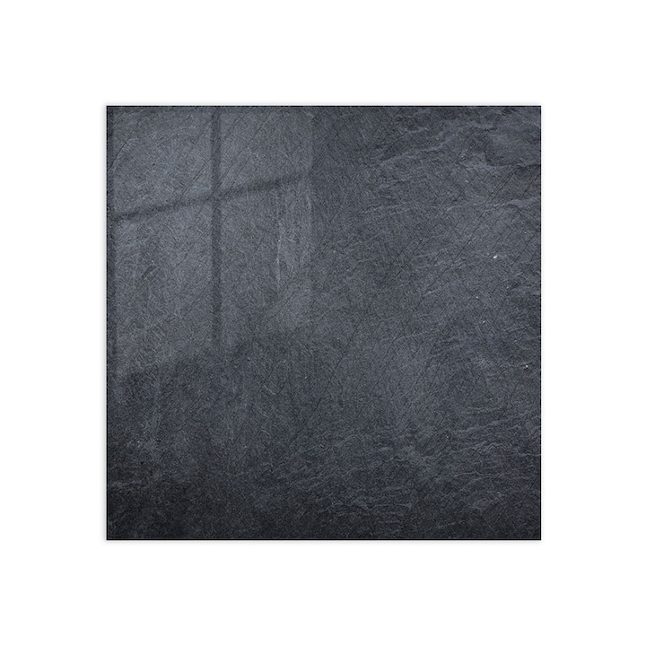 Стъклен панел за гръб на кухня, ARTHUB, Dark Gray Texture, 100x100cm