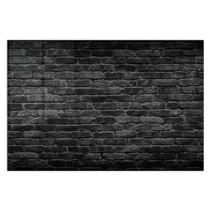 Стъклен панел за гръб на кухня, ARTHUB, Dark Brick Wall, 70x100cm