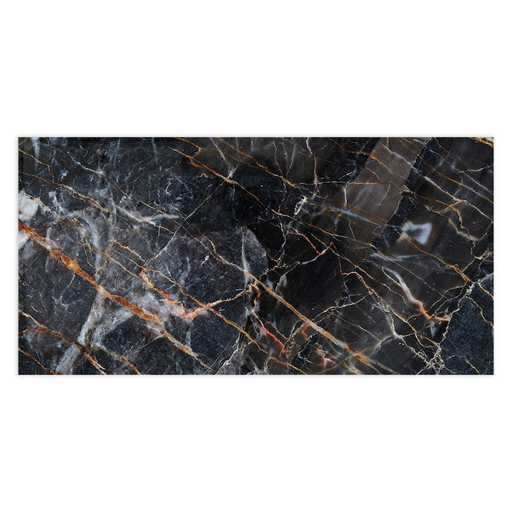 Стъклен панел за гръб на кухня, ARTHUB, Bronze Dark Mable, 60x150cm