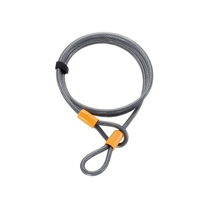 Cablu antifurt bicicleta Onguard Akita 8043, Otel/Vinil, 220 cm, Gri
