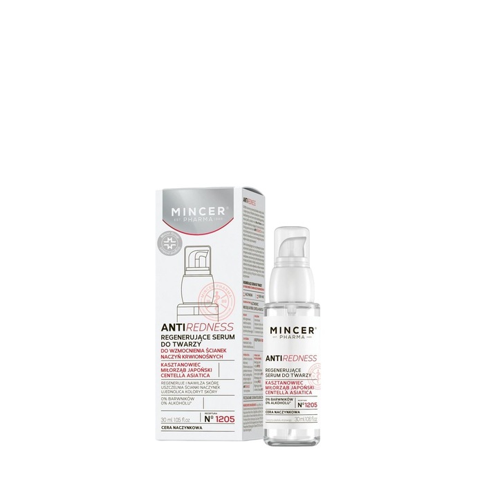 Ser regenerant de fata, Nr. 1205 Anti-roseata, Mincer Pharma, 30ml