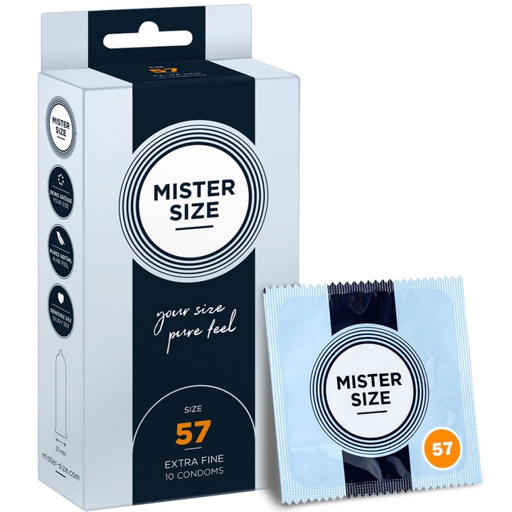 Презервативи Mister Size, Латекс, 10 бр