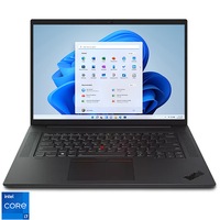 Laptop Lenovo ThinkPad P1 Gen 5 cu procesor Intel Core i7-12800H pana la 4.8 GHz, 16", WQXGA, IPS, 165Hz, 16GB DDR5, 512GB SSD, NVIDIA GeForce RTX 3070 Ti 8GB GDDR6, Windows 11 DG Windows 10 Pro, Black