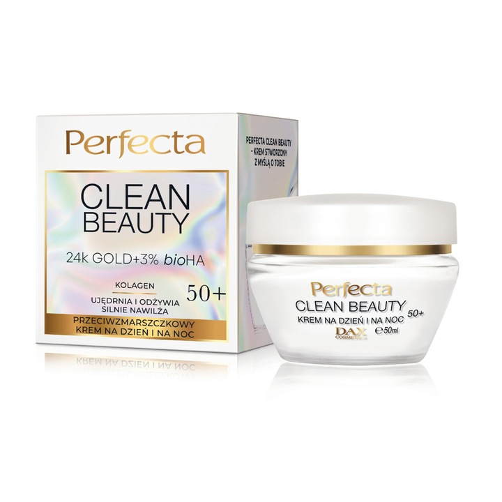 Крем за лице Perfecta Clean Beauty Day & Night 50+, Dax, 50 мл