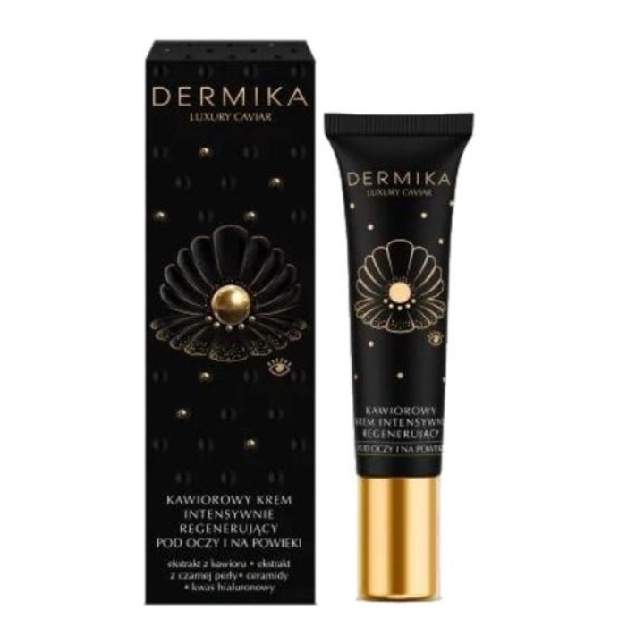 Szemkörnyékápoló krém, Luxus kaviár, Dermika, Nappali és éjszakai használatra, 15ml
