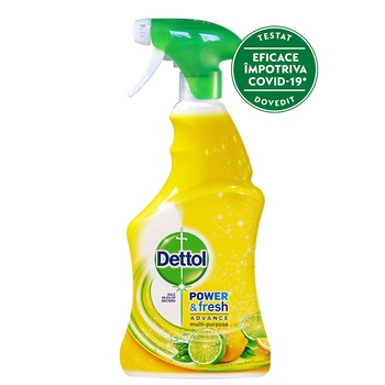 Dezinfectant multifunctional Dettol Power & Fresh, Sparkling Lemon & Lime Burst, 500 ml Dezinfectant multifunctional Dettol Power & Fresh, Sparkling Lemon & Lime Burst, 500 ml