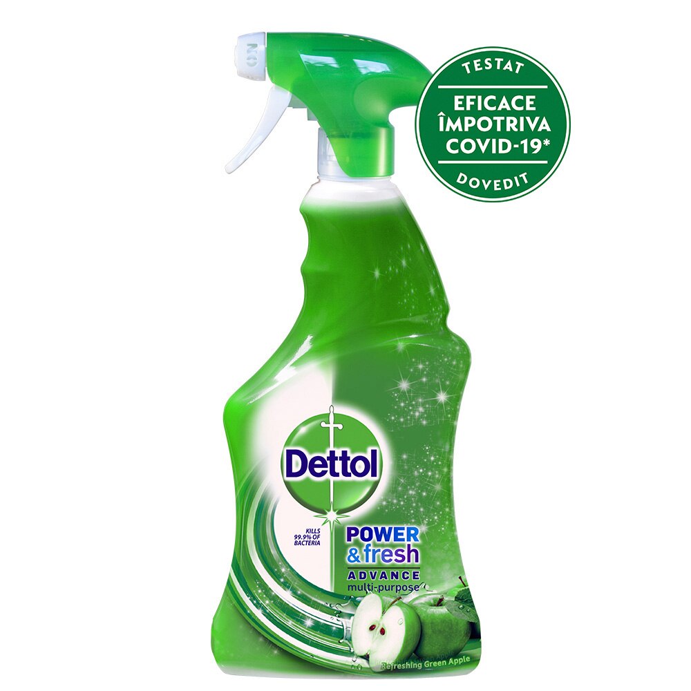 Dezinfectant multifunctional Dettol Power & Fresh, Refreshing Green Apple, 500 ml