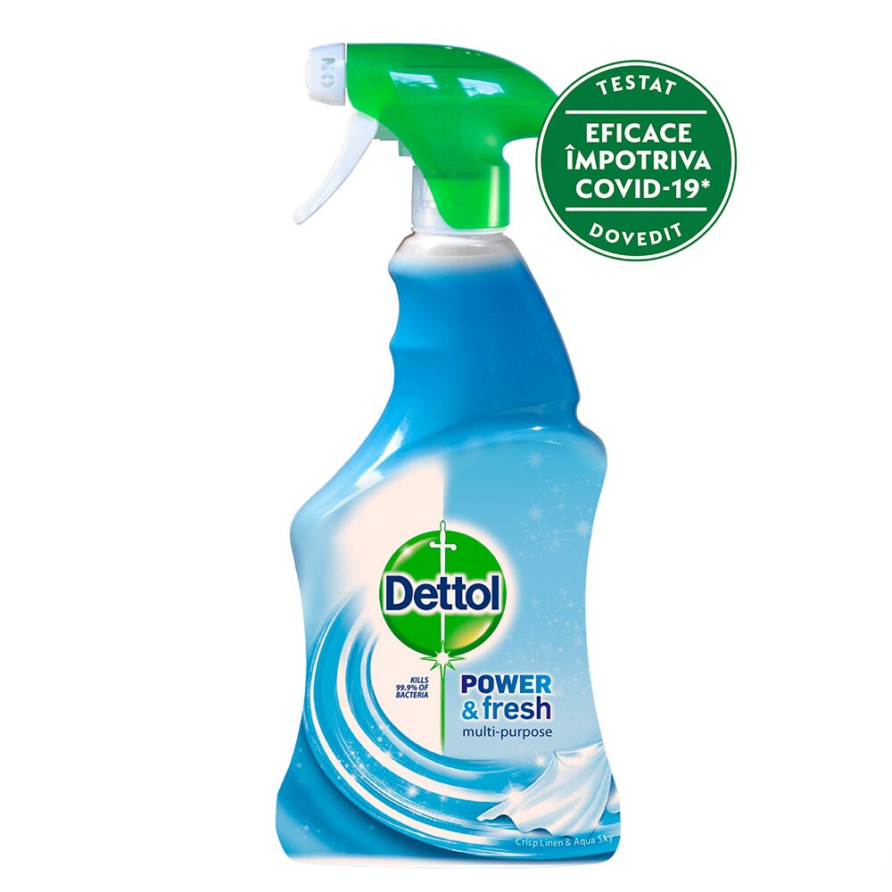 Dezinfectant multifunctional Dettol Power & Fresh, Crisp Linen & Aqua Sky, 500 ml