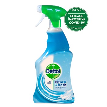 Dezinfectant multifunctional Dettol Power & Fresh, Crisp Linen & Aqua Sky, 500 ml Dezinfectant multifunctional Dettol Power & Fresh, Crisp Linen & Aqua Sky, 500 ml