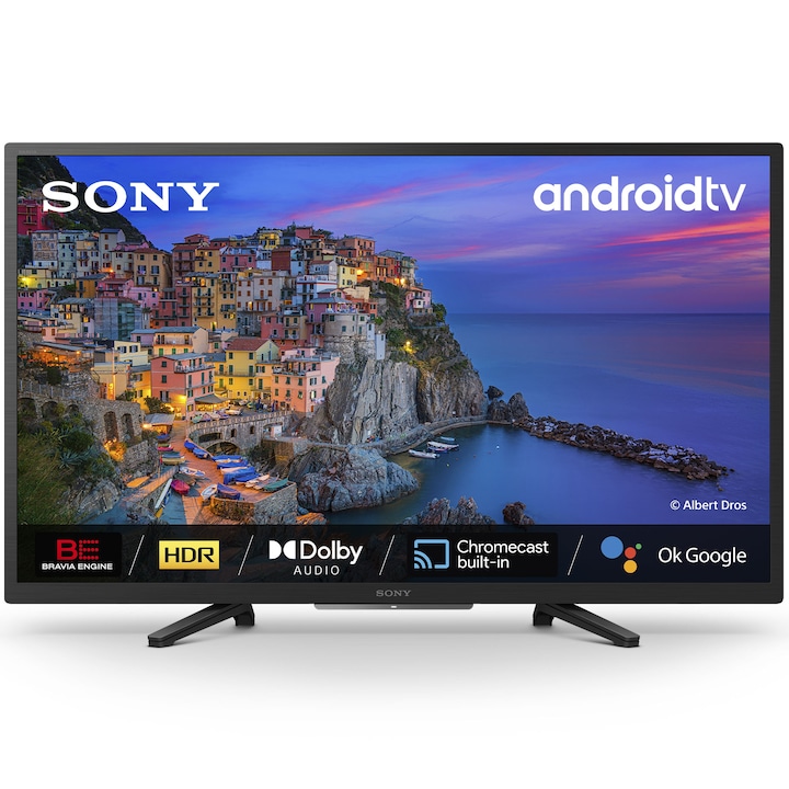 Телевизор Sony 32W800, 32" (80.1 см), Smart Android, HD, LED, Клас F