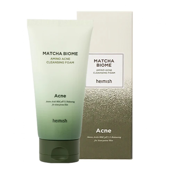 Пяна със зелен чай и 0,5% салицилова киселина за проблемна кожа Heimish Biome Amino Acne Cleansing Foam 150ml