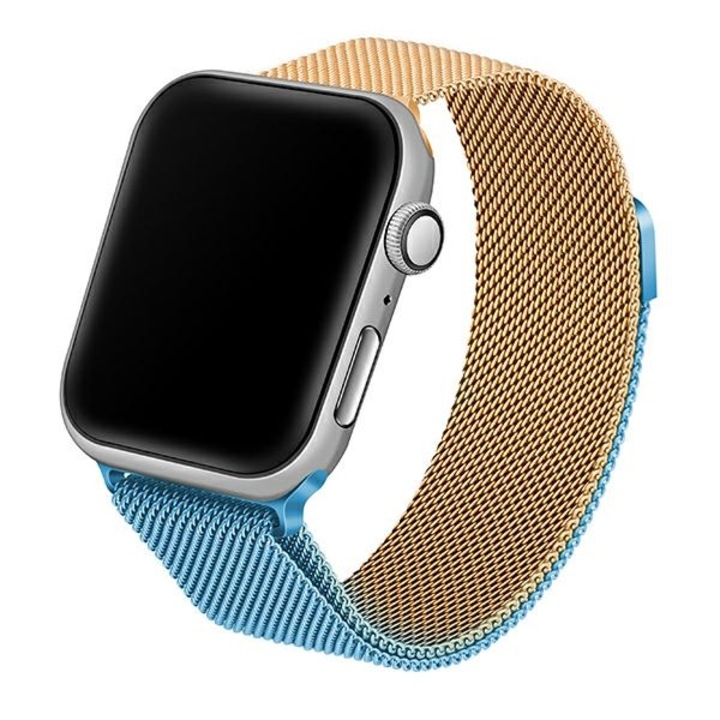 Каишка fixGuard Stell Collection за Apple Watch 38 / 40 / 41mm, Blue Gold