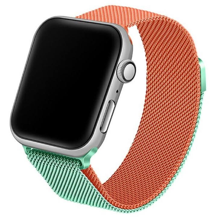 Каишка fixGuard Stell Collection за Apple Watch 38 / 40 / 41mm, Green Orange