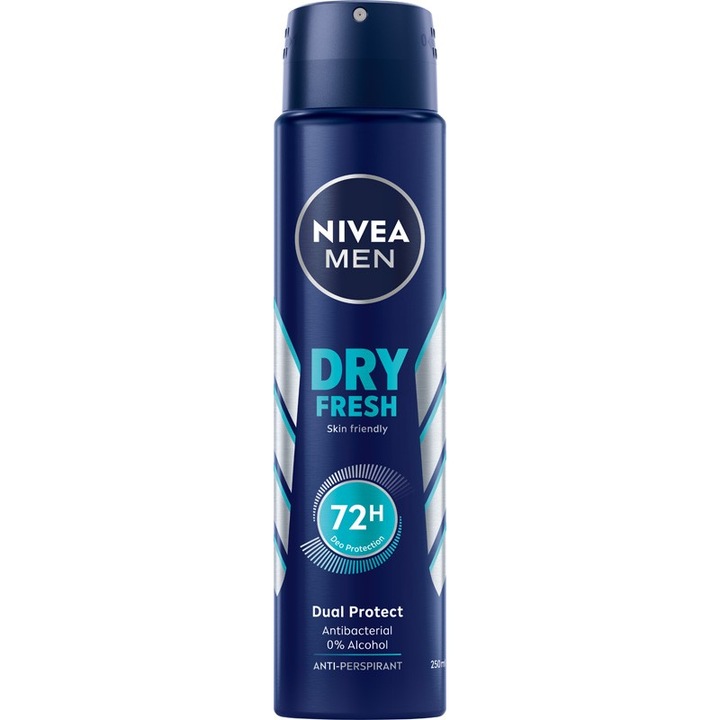 Deodorant antiperspirant Nivea Men, Dry, Fresh, 72H, 250ml
