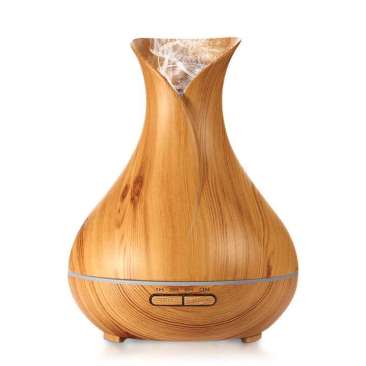 Umidificator de Aer mare 550ml bej LED Difuzor