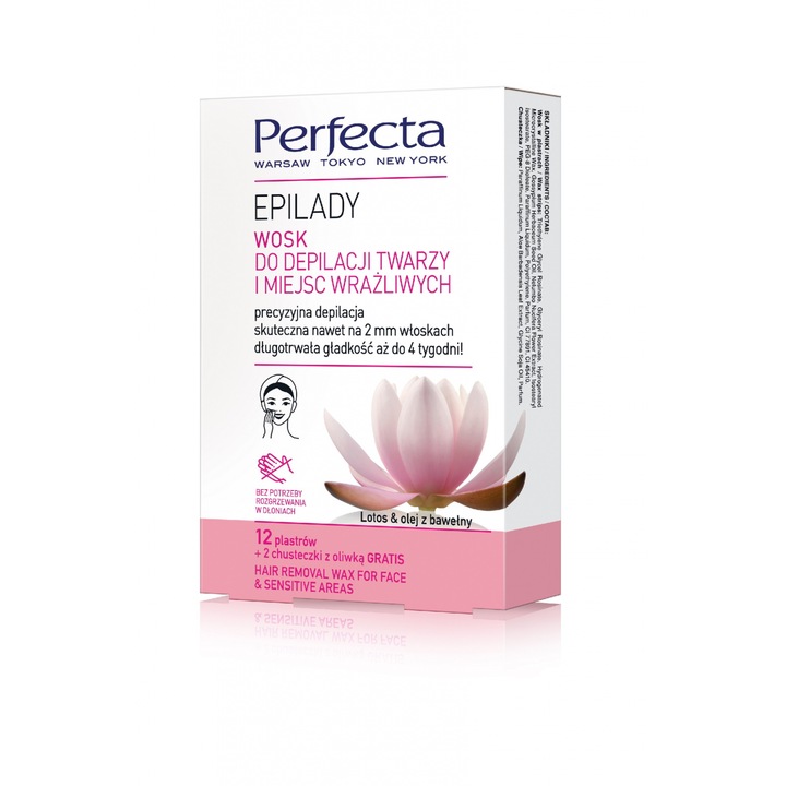 Комплект депилиращи ленти за лице, Perfecta, Epilady Wax, 12 бр.