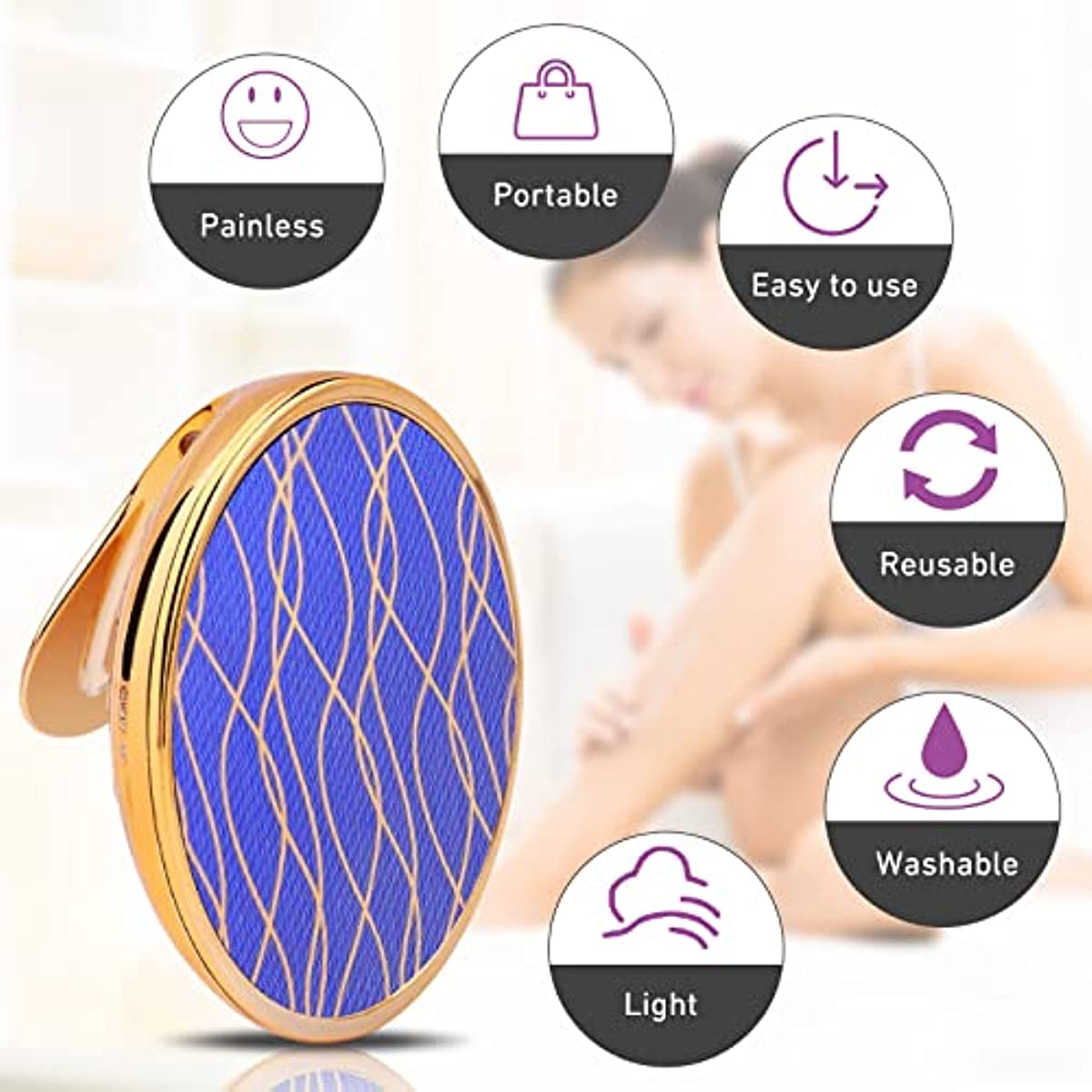 Epilator cu Cristale, Darklove, Eliminarea Parului prin Frecare, Fara