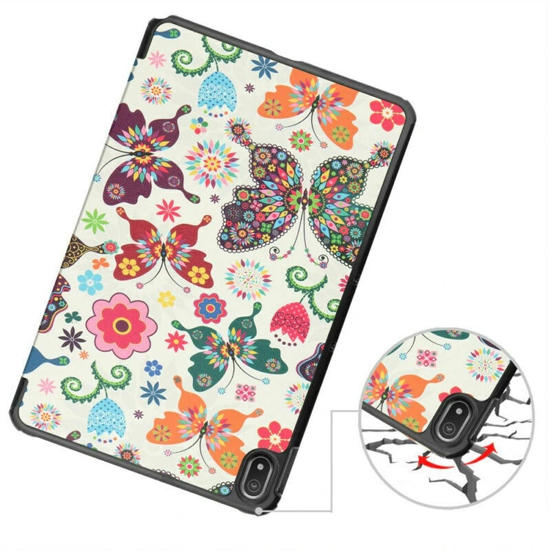 Husa Slim Sigloo, Smart Cover, Trifold, pentru tableta Nokia T21 2022, 10,4inch, model Butterfly