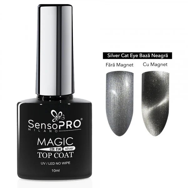 Top Coat Cat Eye SensoPRO Milano 10ml, Silver eMAG.ro