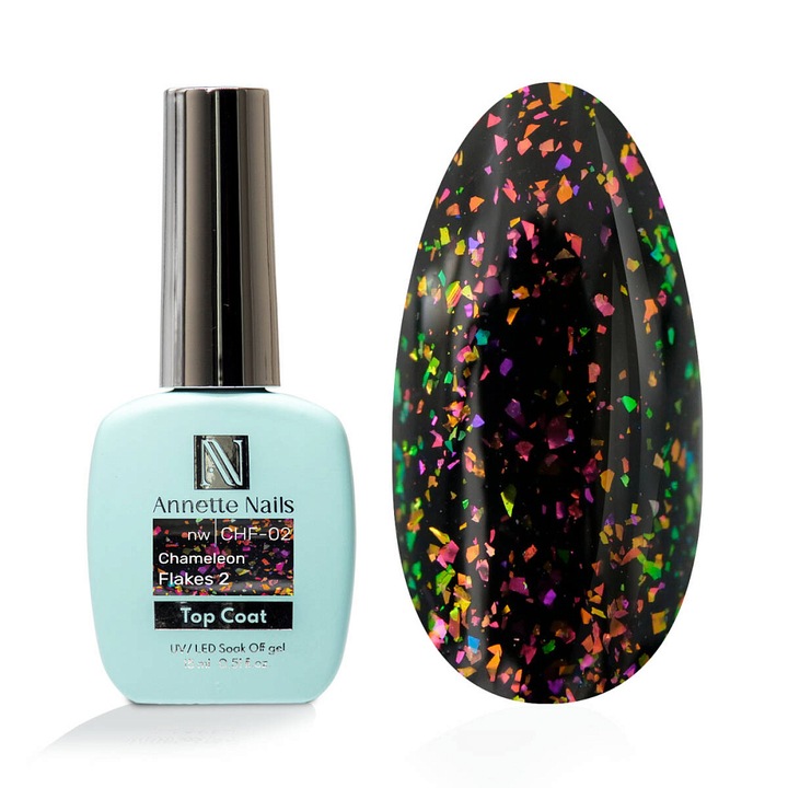 Top Coat Chameleon flakes 2 no wipe CHF-02