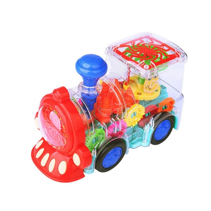 Többszínű mozdony hangokkal és fényvetítéssel, 15 cm