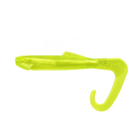 Set 5 buc Twister KP Hybrid Worm 7.6cm, Chartreuse Pearl