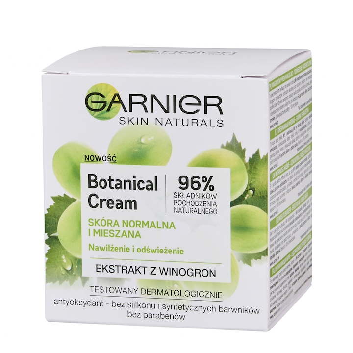 Crema hidratanta Garnier, Skin Naturals, Botanical, Extract de struguri, 50ml