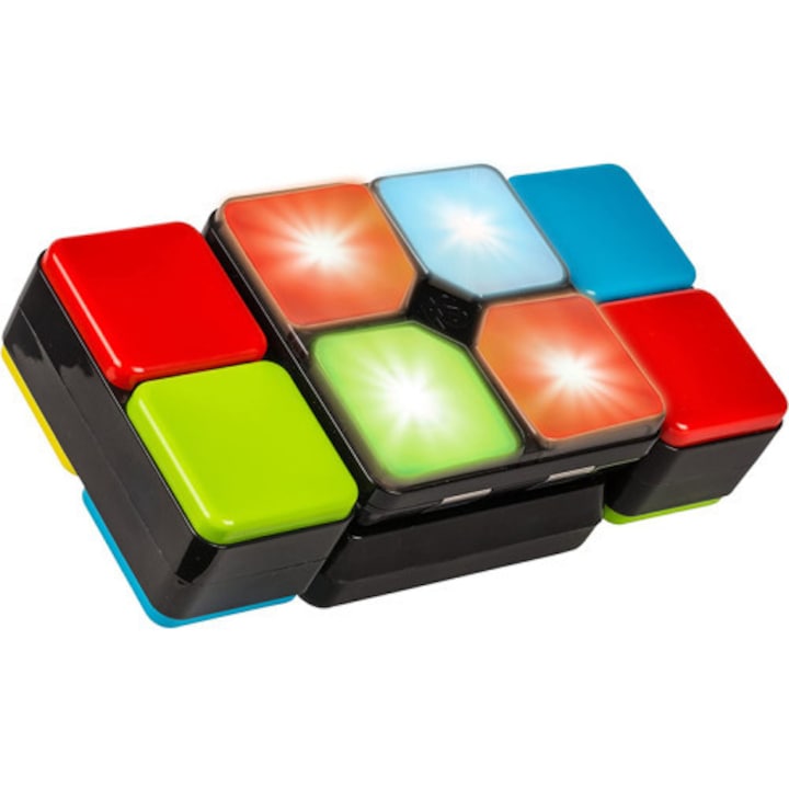 Cub Rubik interactiv iUni 3001, 4 Moduri de Joc, Led-uri Multicolore, Multiplayer