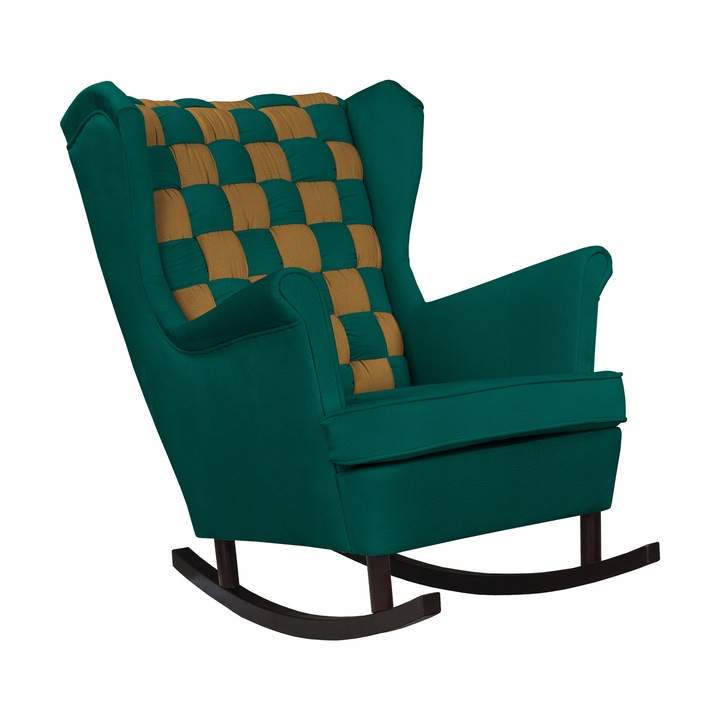 Fotel Family Meble Carol Duo Fix Skandináv Zöld Kárpitozott Bársony Bővíthető Nappaliba 104x84x92