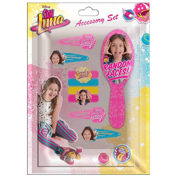Set accesorii de par Soy Luna, roz, 9 piese