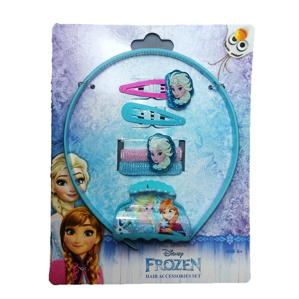 Set accesorii de par Frozen, 6 piese, bleu