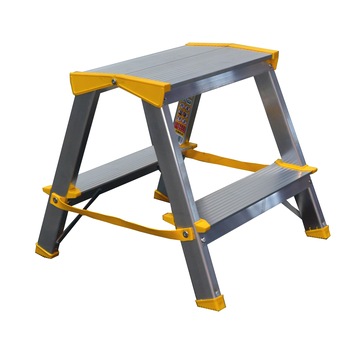 Scara dubla Alverosal, aluminiu, 2 tronsoane, 2 trepte, 0.4 m Scara dubla Alverosal, aluminiu, 2 tronsoane, 2 trepte, 0.4 m