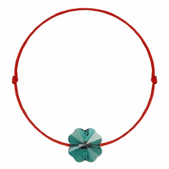 Bratara Kabbalah cu Cristal Swarovski® Trifoi 8mm Emerald Bratara Kabbalah cu Cristal Swarovski® Trifoi 8mm Emerald