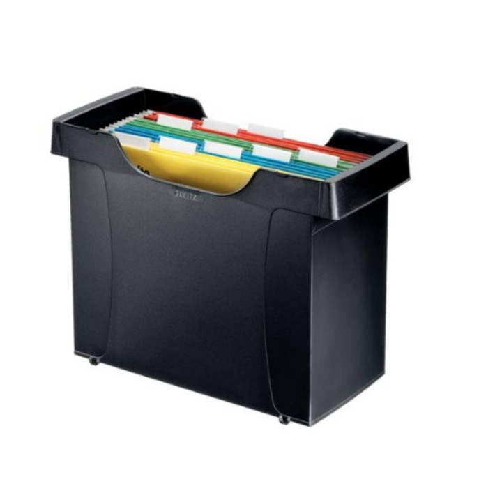 Поставка за документи Leitz, пластмасова, черна
